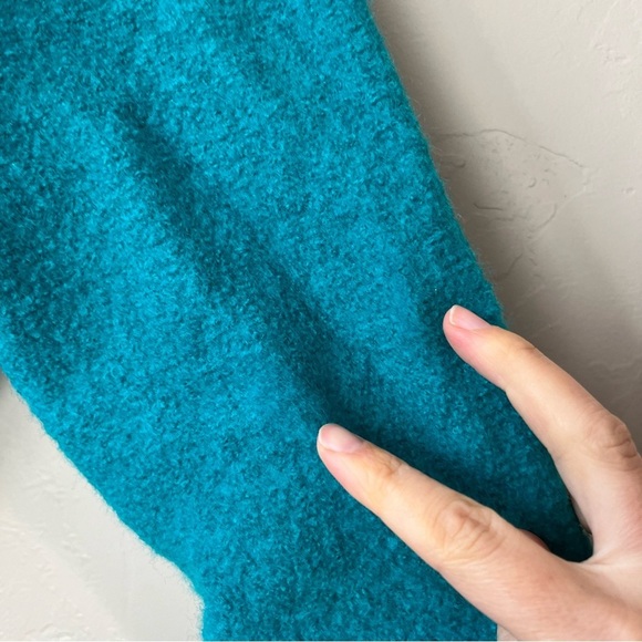 Vtg varsity Bomber Jacket 80s Blue Wool Preppy Colorful Retro sporty bright cute - Picture 6 of 13